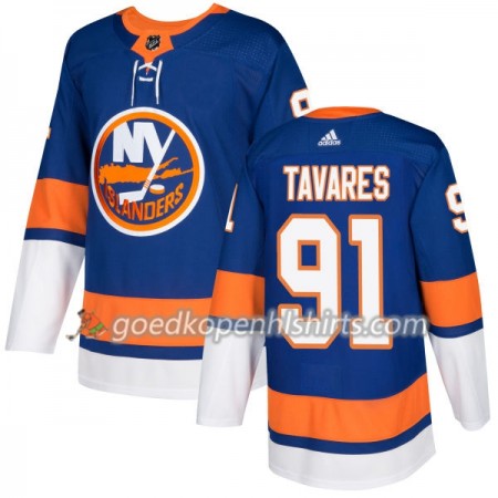 New York Islanders John Tavares 91 Adidas 2017-2018 Royal Authentic Shirt - Mannen